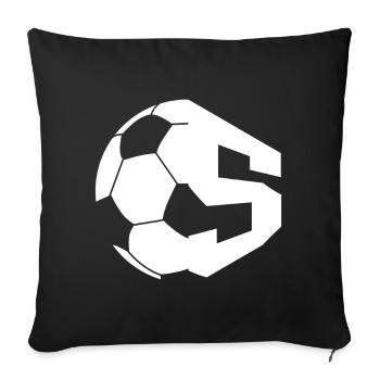 NR. 5 FUßBALLER NUMMER 5 FUßBALL 5. GEBURTSTAG - Sofakissenbezug 45 x 45 cm - Schwarz - Vorne