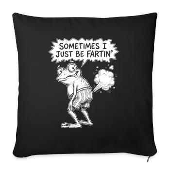Dino Fart Moment Tee - Sofa pillowcase 17,3'' x 17,3'' (45 x 45 cm) - black - Front