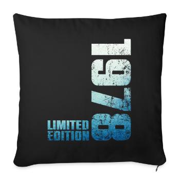 48ème Anniversaire Homme Femme 48 ans 1978 Cadeau - Housse de coussin décorative 45 x 45 cm - noir - Devant