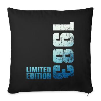 43ème Anniversaire Homme Femme 43 ans 1983 Cadeau - Housse de coussin décorative 45 x 45 cm - noir - Devant