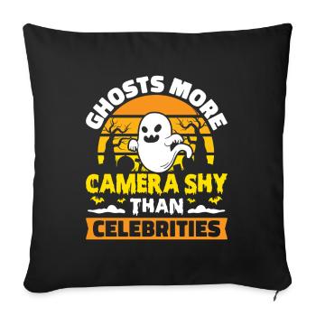 Ghost Hunter Halloween English Saying - Sofa pillowcase 17,3'' x 17,3'' (45 x 45 cm) - black - Front