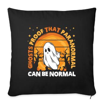 Ghost Hunter Halloween English Saying - Sofa pillowcase 17,3'' x 17,3'' (45 x 45 cm) - black - Front