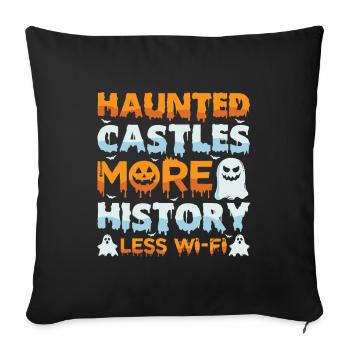 Ghost Hunter Halloween English Saying - Sofa pillowcase 17,3'' x 17,3'' (45 x 45 cm) - black - Front