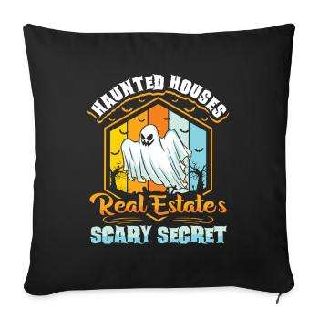 Ghost Hunter Halloween English Saying - Sofa pillowcase 17,3'' x 17,3'' (45 x 45 cm) - black - Front