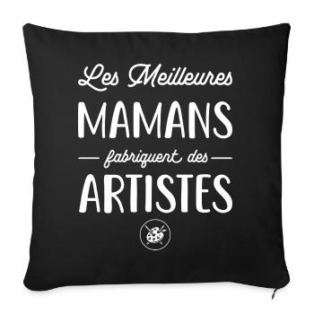 Les meilleures mamans fabriquent des artistes - Housse de coussin décorative 45 x 45 cm - noir - Devant