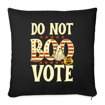 Humour électoral d’Halloween Ne Pas Huer - Housse de coussin décorative 45 x 45 cm - noir - Devant