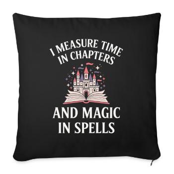 Magic Spells Fairytale Castle Bookworm Magic - Sofa pillowcase 17,3'' x 17,3'' (45 x 45 cm) - black - Front