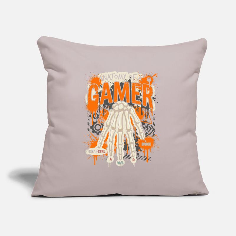 Anatomie eines Gamers Sofakissenbezug 45 x 45 cm
