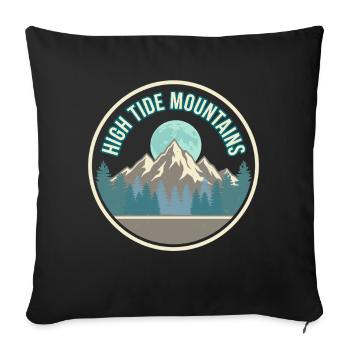 High Tide Mountains Mountain Forest Motif - Sofa pillowcase 17,3'' x 17,3'' (45 x 45 cm) - black - Front