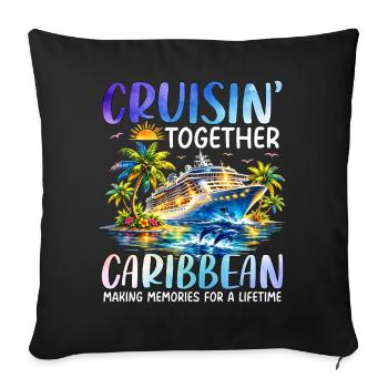 Cruisin Together Caribbean - Sofa pillowcase 17,3'' x 17,3'' (45 x 45 cm) - black - Front