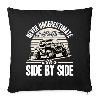 UTV Off Road 4 Wheeler Side by side - Sofakissenbezug 45 x 45 cm - Schwarz - Vorne