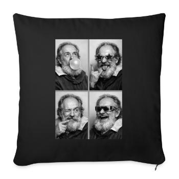 Galileo Galilei Photo Strip - Sofa pillowcase 17,3'' x 17,3'' (45 x 45 cm) - black - Front