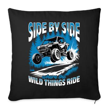 UTV Off Road 4 Wheeler Side by side - Sofakissenbezug 45 x 45 cm - Schwarz - Vorne