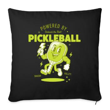 Pickleball-lustiger Spieler liebt Pickleball-Liebhaber - Sofakissenbezug 45 x 45 cm - Schwarz - Vorne
