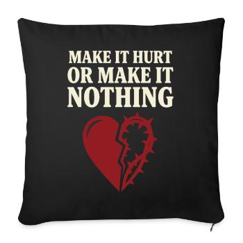 Vampiric Romantic Romance Goth Dark - Sofa pillowcase 17,3'' x 17,3'' (45 x 45 cm) - black - Front