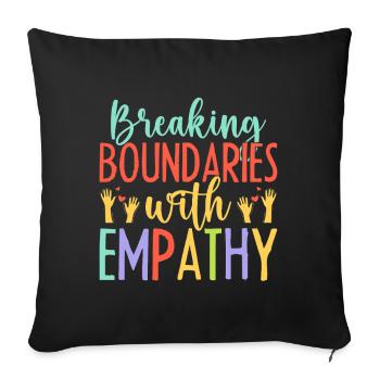 Volunteer Appreciation Breaking Boundaries With - Sofa pillowcase 17,3'' x 17,3'' (45 x 45 cm) - black - Front