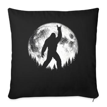 Bigfoot Rock On Sign Sasquatch Yeti Rock And Roll - Sofakissenbezug 45 x 45 cm - Schwarz - Vorne