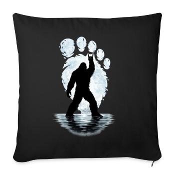 Bigfoot Rock On Sign Sasquatch Yeti Rock And Roll - Sofakissenbezug 45 x 45 cm - Schwarz - Vorne