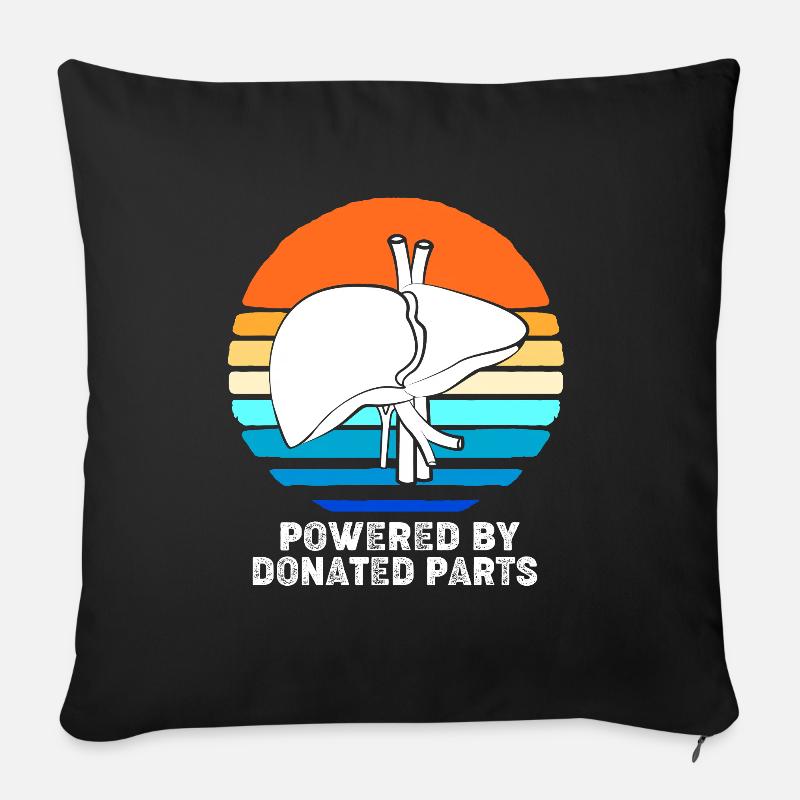 Organ Spender Leber Organspender Leberspende - Sofakissenbezug 45 x 45 cm - Schwarz