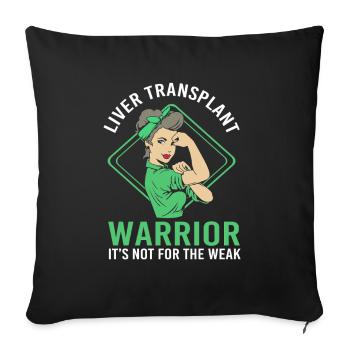 Organ Donor Liver Organ Donor Liver Donation - Sofa pillowcase 17,3'' x 17,3'' (45 x 45 cm) - black - Front