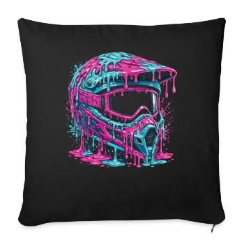 Motocross, Motocrossfahrer, Dirt Bike, Dirt Biker - Sofakissenbezug 45 x 45 cm - Schwarz - Vorne