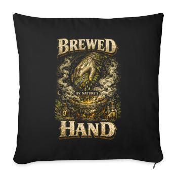 Apotheker Kräutersammler Brewed By Natures Hand - Sofakissenbezug 45 x 45 cm - Schwarz - Vorne