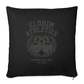 Elohim Hebrew Israelite - Sofa pillowcase 17,3'' x 17,3'' (45 x 45 cm) - black - Front