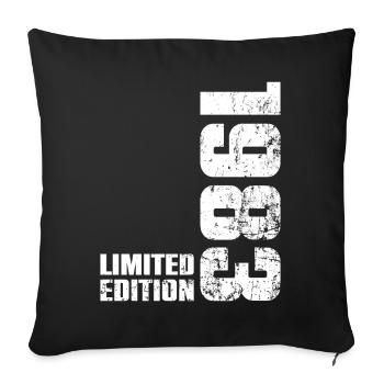 Cadeau d'anniversaire 43 ans 1983 Homme Femme - Housse de coussin décorative 45 x 45 cm - noir - Devant