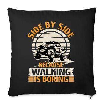 UTV Off Road 4 Wheeler Side by side - Sofakissenbezug 45 x 45 cm - Schwarz - Vorne