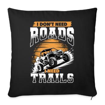 UTV Off Road 4 Wheeler Side by side - Sofakissenbezug 45 x 45 cm - Schwarz - Vorne