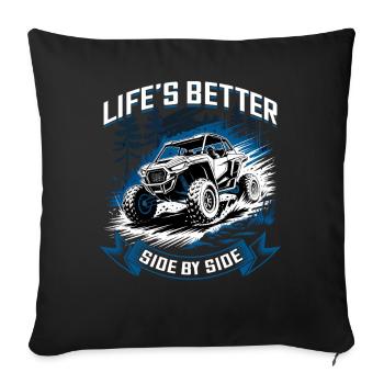 UTV Off Road 4 Wheeler Side by side - Sofakissenbezug 45 x 45 cm - Schwarz - Vorne