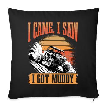 UTV Off Road 4 Wheeler Side by side - Sofakissenbezug 45 x 45 cm - Schwarz - Vorne