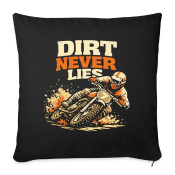 Vintage Motocross Rider Graphic - Sofa pillowcase 17,3'' x 17,3'' (45 x 45 cm) - black - Front