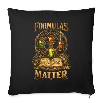 Pharmacist Pharmacist Formulas Matter - Sofa pillowcase 17,3'' x 17,3'' (45 x 45 cm) - black - Front