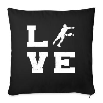 Pickleballer Gift for Pickleball Fans - Sofa pillowcase 17,3'' x 17,3'' (45 x 45 cm) - black - Front