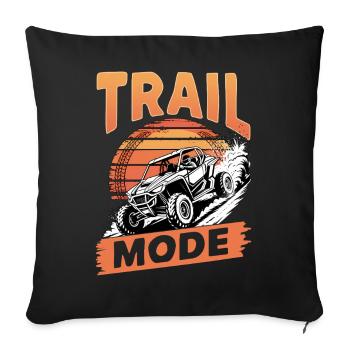 UTV Off Road 4 Wheeler Side by side - Sofa pillowcase 17,3'' x 17,3'' (45 x 45 cm) - black - Front