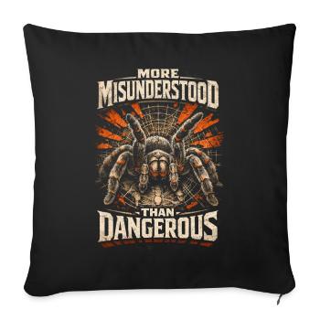 Tarantula More Misunderstood - Sofa pillowcase 17,3'' x 17,3'' (45 x 45 cm) - black - Front
