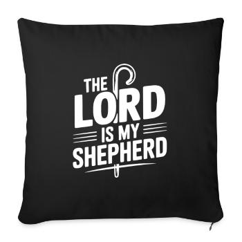 The Lord is My Shepherd - Sofa pillowcase 17,3'' x 17,3'' (45 x 45 cm) - black - Front