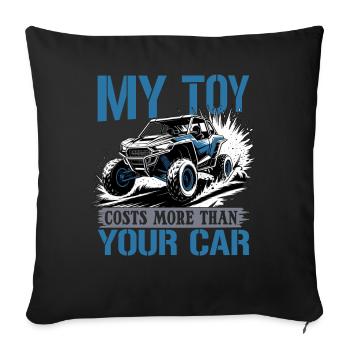 UTV Off Road 4 Wheeler Side by side - Sofakissenbezug 45 x 45 cm - Schwarz - Vorne