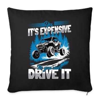 UTV Off Road 4 Wheeler Side by side - Sofakissenbezug 45 x 45 cm - Schwarz - Vorne