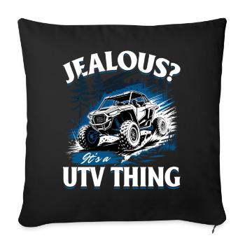 UTV Off Road 4 Wheeler Side by side - Sofakissenbezug 45 x 45 cm - Schwarz - Vorne