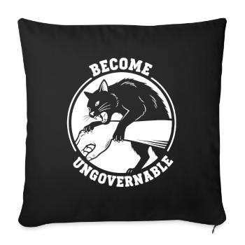 Cat Seal Unquenched Power - Sofa pillowcase 17,3'' x 17,3'' (45 x 45 cm) - black - Front