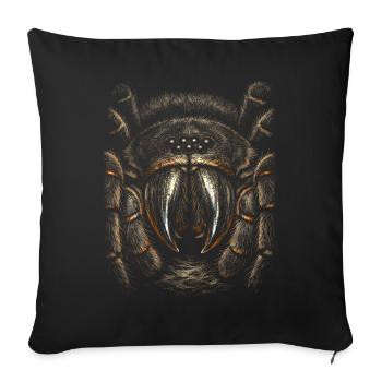 Tarantula - Sofa pillowcase 17,3'' x 17,3'' (45 x 45 cm) - black - Front