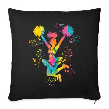 Cheerleader Cheer Mom Cheerleading - Sofakissenbezug 45 x 45 cm - Schwarz - Vorne