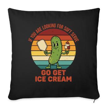 Pickleball Funny Player Love Pickle Ball Cream - Sofa pillowcase 17,3'' x 17,3'' (45 x 45 cm) - black - Front