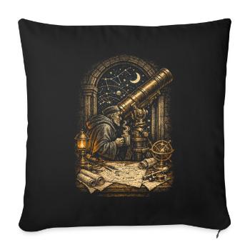 Astronomy Astronomer - Sofa pillowcase 17,3'' x 17,3'' (45 x 45 cm) - black - Front