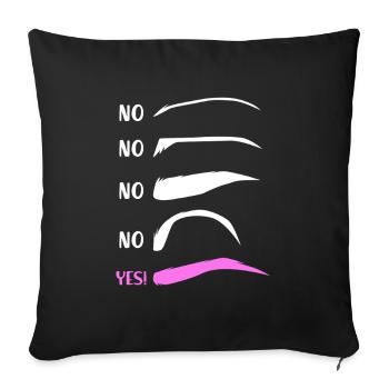 Cosmeticienne de microblading maquillage - Housse de coussin décorative 45 x 45 cm - noir - Devant