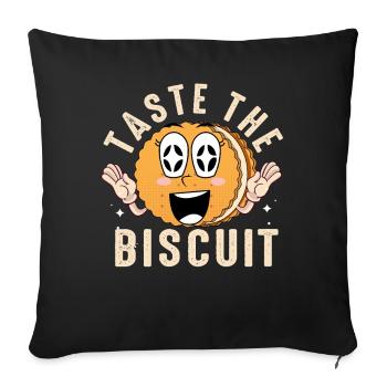 Mascotte Taste the Biscuit - Housse de coussin décorative 45 x 45 cm - noir - Devant
