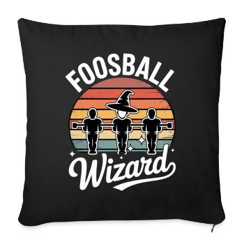 Évolution du Foot de table Baby-foot Drôle Baby-foot - Housse de coussin décorative 45 x 45 cm - noir - Devant