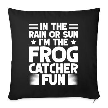Frog Catcher Rain Or Sun Frog - Sofakissenbezug 45 x 45 cm - Schwarz - Vorne